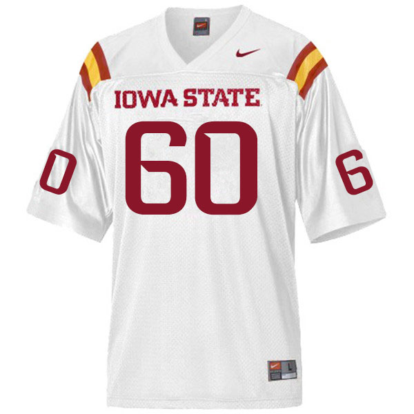 Iowa State Cyclones Men's #60 Owen Terwilliger Nike NCAA Authentic White College Stitched Football Jersey NB42U27RW